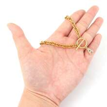 1 peça Nova Moda Zircônia Pave Inicial Pingente Fechos de Alternância Colares de Corrente de Aço Inoxidável Dourado para Mulheres