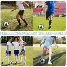 Entrenador de remate de fútbol/fútbol, red de entrenador de retorno de fútbol que se ajusta al balón de tamaños 3, 4 y 5, ayuda de entrenamiento portátil de práctica individual de fútbol/fútbol, red de entrenador de balón de fútbol ajustable - Amarillo - Ver 11