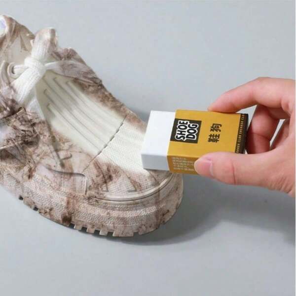 1pc/2pcs Suede Rubber Eraser For Shoe Cleaning, Patent Leather Or Mesh Sneakers Stain Removal, Dry Cleaning