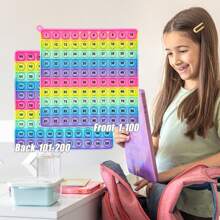 Números de 1 a 200 Brinquedo Fidget Jogos de Matemática Empurre Rápido Bolha Brinquedos Educacionais de Aprendizagem e Ensino de Matemática Prática Atividade Manipulativas Jogos de Tabuleiro Presentes para Crianças a Partir de 3 Anos, Natal