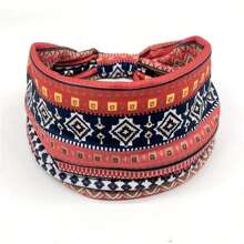 4 piezas Diademas deportivas antideslizantes con estampado de moda, pañuelos anchos estampados con estilo, bandas para el cabello tipo boho sueltas y suaves - Diademas elásticas de yoga que no se caen para correr, hacer deporte, uso diario. Adecuado como regalo para vacaciones, San Valentín o cumpleaños.