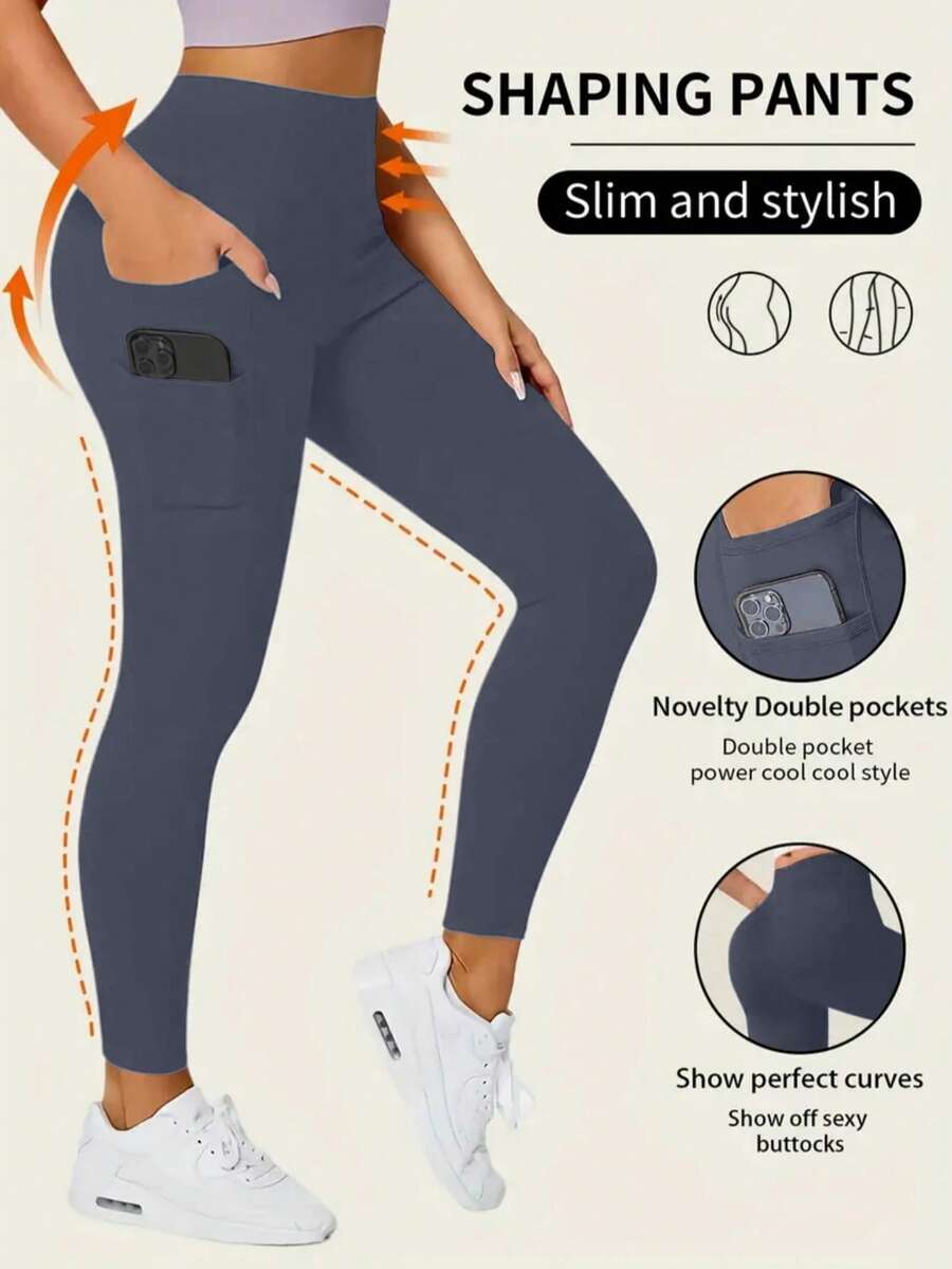 Lynfun 女式秋季高腰瑜伽紧身裤，带手机口袋 - 适合慢跑、户外、健身房和冬季日常穿着的弹力健身裤