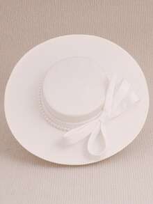 Women's Elegant Church Hat, French Fashion Hat, Bridal Small Hat, British Style Hat, Hat, Noble Lady Hat, Retro Hat, Bow Hat, Birthday Party Headdress, Party Attire Hat, Black Hat, Racing Hat, Race Meeting Hat - 1134 - View 12