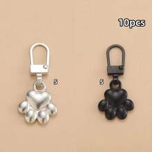 5/10/20pcs Dog Paw Metal Zipper Pulls, DIY Replacement Keychain Suitable For Luggage, Wallets, Jackets, Backpacks, Etc. - Multicolor - View 25
