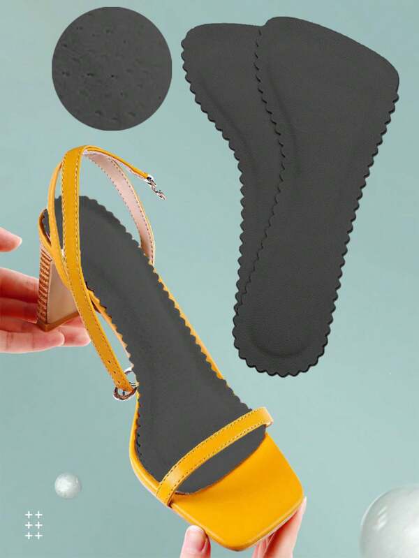 1 Pair Of Latex Non-Slip Sandals Insoles, Self-Adhesive Sweat-Absorbing Women's High Heels, Fish Mouth Shoes, Sweaty Feet, Seven-Point Pads