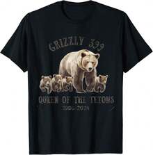 Grizzly Bear 399 T-Shirt!Asc Unique Gifts - Black - View 1
