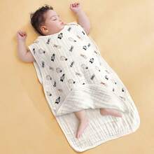 1件超柔软舒适婴儿睡袋，夏季平纹细布无袖透气睡袋，儿童防踢被，适合夏季空调房。是宝宝洗礼、情人节的完美礼物。