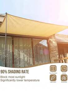 Beżowa siatka przeciwsłoneczna, ochrona przed promieniowaniem UV, szopa na rośliny, osłona przeciwsłoneczna na zewnątrz, siatka, tkanina HDPE, osłona przeciwsłoneczna ze współczynnikiem ochrony przeciwsłonecznej 75-80%