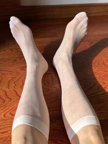 1 Pair Sexy Men's Ultra Thin Transparent Silky Socks, Colorful Breathable Scrunch Socks For Men, Reinforced And High Elasticity Design, Comfortable Men's Business And Formal Dress Stockings Accessories, Crew Socks, For Men's Gift, Daily Wear, Outdoor Use, Dating Wear, Cosplay, Travel Vacation, Fit For Most Body Shape - Multicolor - View 15