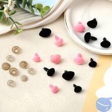32pcs Flocked Noses For Dolls With Washers, 11/15/17/18mm Craft Nose Set Suitable For Crochet Flocked Toys, Puppets - Multicolor - View 8