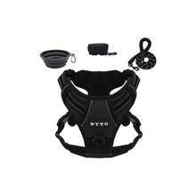 BYTO No Pull Harness Set Reflective Strips 5ft Dog Lead Medium Black - Black - View 1