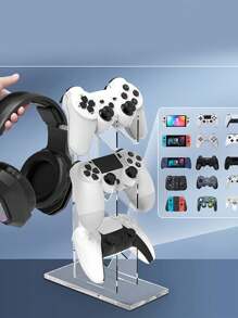 1 pièce Support organisateur universel en acrylique pour manette de jeu et casque audio sans fil