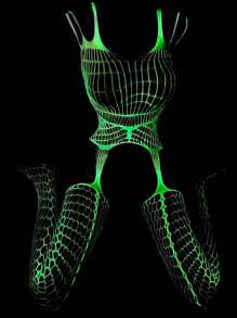 Sexy Lingerie, 1 Piece Of Women's Luminous Fishing Net Sock Jumpsuit, Luminous Fishing Net Bodysuit, Transparent Camisole Fishing Net Socks, Sexy Full Body Fishing Net Lingerie, Women's Jumpsuit, Nightclub Costume, Music Festival Costume, Role-Playing Costume