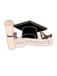 1/5pcs New 2025 Graduation Season Doctoral Cap Pin, Creative Graduation High Exam Full Marks Commemorative Badge, Graduation Decorations 2025, Graduation, Pins For Clothes