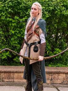 2PCS Renaissance Belt Special Costume Accessories Set Medieval Knight Belt Viking Scabbard Retro Small Package Costume Props - A - View 1