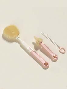 Multifunctional Straight Handle Bottle Brush Portable Detachable Cup Mouth Brush Baby Bottle Water Cup Straw Brush Container Cleaning