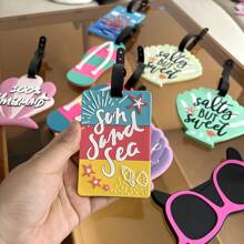 1pc Summer Hawaii Ocean Themed Luggage Tag, Travel Gift For Suitcase, Handbag, Backpack, Flight Luggage ID Tag Vacation Travel Accessories Travel EssentialsSuitcase Tag Pendant Holiday Vacation For Travel For Honeymoon For College For School Bag For Flying For Cruise For Bags For Luggage Portable Back To School Women Mini Travel Products