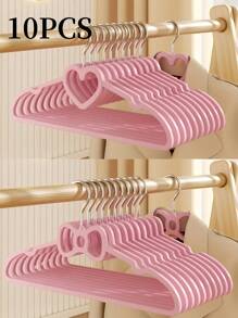1/5/10pcs Pink Bow Design Hanging Clothes Hangers, Non-Slip Bowknot Plastic Hangers For Girl Wardrobe Storage, Suitable For Student Dorm, Bedroom Closet Bedroom, Organizer, Home Storage, For White T-Shirt Women, Black Pants Women, Ladies Winter Clothes, Dress, Winter Clothes For Ladies, Elegant Woman Dresses, White Shirt For Ladies, Long Sleeve, White Jumpsuit For Women, Spring Dresses For Women, Spring Outfits For Women, Spring, Spring Clothes, Minimalist, Summer Tops Storage