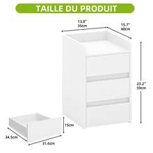 Yitahome Armoires de rangement - Blanc - Voir 2