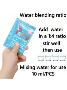 10ml Pack Concentrated Bubble Refill Solution (1:4 Ratio) For Bubble Machine, Wand, Gun, And Blower Toys For Kids And Adults.10pcs 10ML Packaged Concentrated Bubble Refill Solution (1:4 Dilution) For Kids And Adults To Use With Bubble Machine, Bubble Wand