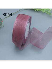 50y 透明装饰雪纱丝带，3.8 厘米宽缎带，DIY 礼品包装，发饰和工艺丝带，圣诞节情人节