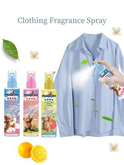 100ml Pfirsich JO+ Weißtee Zitrus Vanille Duftspray für Kleidung, geeignet für den Sommer, hochwertige Kleidungsduftspray mit langanhaltender Duftnote, kann auch als Raumduft, Geschenk zum Lehrertag, Dekoration, Damen-Autoduft und Raumduft verwendet werden.