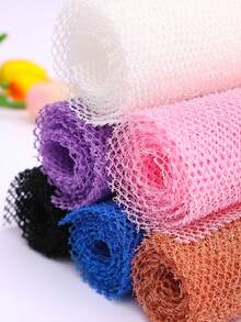 3pcs African Net Nylon Loofah Mesh Exfoliating Scrub Bath Towel, Nylon Body Scrubber For Men & Women Back To School - Multicolor - View 2