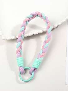 1pc Cute Handmade Phone Lanyard Braided Wrist Strap, Anti-Lost Phone Cord, Earphone Case Hanging Rope