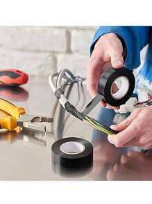 1 rolka 18 m mocna taśma elektryczna, taśma izolacyjna z PVC, wodoodporna taśma elektryczna, izolacja przewodów, mocna samoprzylepna, wysoka lepkość, odporność na zimno, odporność na wysoką temperaturę, wodoodporna i odporna na wilgoć, stosowana do taśmowania wiązek przewodów w samochodach, przez elektryków, majsterkowiczów i właścicieli domów - idealna do napraw i projektów elektrycznych