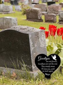 1 pieza resistente Decoración del cementerio de lápida con estaca en memoria de tu ausencia, regalo sentimental de condolencias resistente a la intemperie para jardín y patio