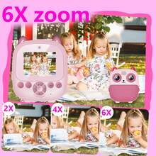 Cámara instantánea para niños con impresión instantánea al tomar fotos, lentes duales de alta definición, impresión instantánea, con rollo de papel integrado. Cámara digital de selfies para niños, regalo de Navidad y Halloween. Viene con tarjeta de memoria de 32GB y 5 rollos de papel fotográfico, todo en un set - ZSK-Multicolor - Ver 8