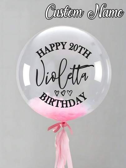 1個 - カスタマイズ可能な透明な誕生日風船、パーソナライズされた誕生日パーティーボールバルーン、自分でデザインできる風船、パーソナライズされたパーティーの装飾、パーソナライズされたギフト - 女性/男性、彼/彼女、家族、友人の誕生日、パーソナライズされた記念日パーティー、婚約パーティーの装飾、パーティーシーンの装飾、誕生日パーティー。家族集会の背景素材、子供の美術活動、ホーム&リビング、クリスマスホームの雰囲気、記念品