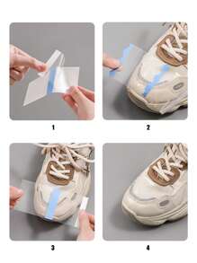 Protector de zapatos para la lluvia, películas transparentes impermeables autoadhesivas, película protectora para calcomanías de zapatos, calcomanías impermeables para puntas de los dedos en días lluviosos, parches anti-suciedad para zapatos, calcomanías impermeables para puntas de los dedos en días lluviosos, diseño ligero que lo hace perfecto para guardar en una mochila o bolso, adecuado para zapatillas, lona, protector claro sin residuos para la puntera del zapato, mujeres, hombres