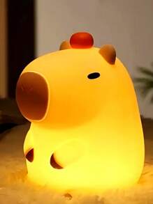 1pc Cute Capybara Tap Light, LED Sensor Night Light, Animal Silhouette Desk Lamp With Touch Control, 3 Warm Color Tones, Bedroom Lighting, Relaxing Art Decor, Perfect Birthday/Holiday Gift, USB Powered