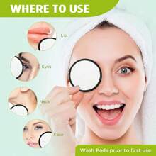 16Pcs Reusable Face Makeup Remover Pads Cleaning Face Wipes Cloth Washable Face Round Pads With Laundry Net Bag And Fashionable Metal Box Suit For Adults
