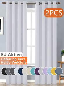 VEHEDE 2 Pcs Curtain Heat Protection Living Room Curtains With Eyelets Thermal Curtain Blackout Eyelet Curtain Set Of 2 Blackout Curtain Beige, Light Beige - Hellbeige - View 20