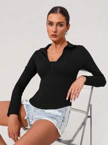Sodalemon Chaqueta deportiva de mujer con cremallera completa para entrenamiento en el gimnasio, al aire libre, de manga larga, elástica, casual, para correr y hacer ejercicio