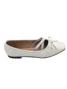 Zapatos planos de unicolor versátiles y casuales, para el verano - Blanco - Ver 2