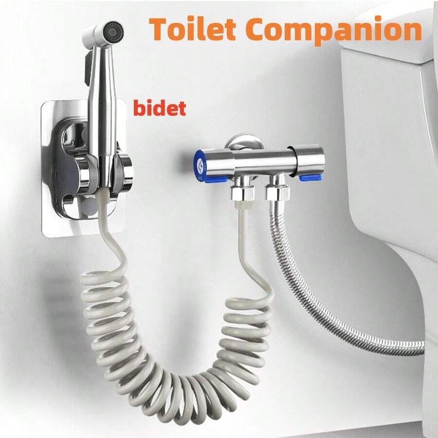 手持式坐浴盆喷雾器套装不锈钢喷枪淋浴手持式马桶坐浴盆水龙头喷雾器淋浴喷头自清洁