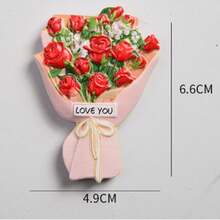 Bouquet Fridge Magnetic Decal 3D Magnetic Refrigerator Patch Delicate Decorative Magnet For Home - Multicolor - View 11