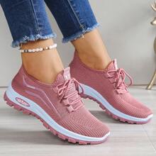 镂空网眼女式休闲运动鞋，轻便透气软底防滑跑步鞋，夏季适用