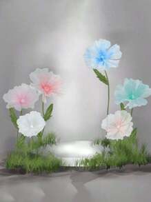 1PC 27.55 Inch Artificial Poppy Flowers, Artificial Flowers, High Quality Mesh Material, DIY Wedding Scene Decoration, Birthday Party Bedroom Living Room Flower Art, Outdoor Garden Balcony Decoration, Shopping Mall Window Decoration, Mother's Day, Birthday Graduation Gift Decoration