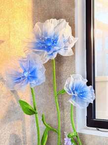 1PC 27.55 Inch Artificial Poppy Flowers, Artificial Flowers, High Quality Mesh Material, DIY Wedding Scene Decoration, Birthday Party Bedroom Living Room Flower Art, Outdoor Garden Balcony Decoration, Shopping Mall Window Decoration, Mother's Day, Birthday Graduation Gift Decoration