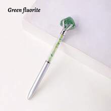 1 pièce Stylo à bille en cristal d'améthyste naturelle authentique et non traitée - Pierre brute unique, écriture fluide, parfait pour les fournitures scolaires des étudiants et les cadeaux d'affaires de bureau - Matériau authentique et non traité