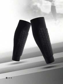 1 pièce, protection du mollet d'été 2025, chaussettes de soutien amortissant les chocs en nid d'abeille, protège-jambes, équipement de football, équipement de protection de football, protège-jambes de sport, port quotidien