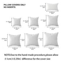 2 piezas Funda de almohada estilo boho con rayas (Inserto de almohada no incluido), funda de almohada decorativa cuadrada de pana de unicolor, apta para vacaciones, sofá, dormitorio, cama, todo el año