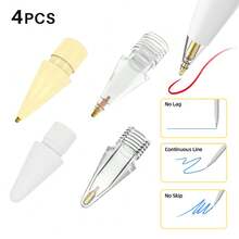 4PCS Replacement Tips Compatible With Apple Pencil 1st/2nd Gen Pencil Pen Tip Needle Tube Transformation IPad Pencil Pen Head Metal Wear-Resistant Anti-Skid Transparent IPad Pencil Pen Tip - Multicolor - View 5