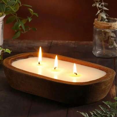 A Brand New Wooden Boat-Shaped Aroma Candle, The Perfect Choice For Party Gifts, Holiday Decor, And Home Lighting. This Wooden Bowl Aroma Candle Is Very Suitable For Home And Hotel Use, Especially Suitable For Ramadan, Valentine's Day, Easter, Parties, Mother's Day, Birthdays, Gatherings, And As A Gift.