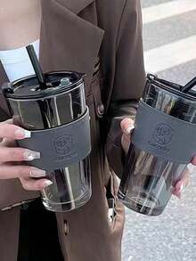 1pc , Portable Simple Style Cup For Water, Tea Or Coffee, With Highly Attractive Ins Style - Multicolor - View 4