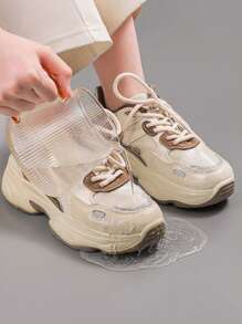Protector de zapatos para la lluvia, películas transparentes impermeables autoadhesivas, película protectora para calcomanías de zapatos, calcomanías impermeables para puntas de los dedos en días lluviosos, parches anti-suciedad para zapatos, calcomanías impermeables para puntas de los dedos en días lluviosos, diseño ligero que lo hace perfecto para guardar en una mochila o bolso, adecuado para zapatillas, lona, protector claro sin residuos para la puntera del zapato, mujeres, hombres